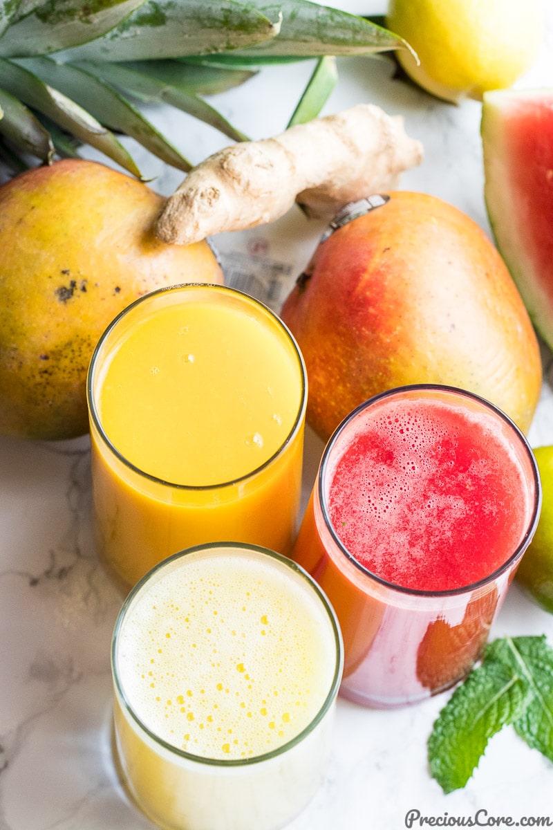 3 HEALTHY JUICE RECIPES (VIDEO) | Precious Core