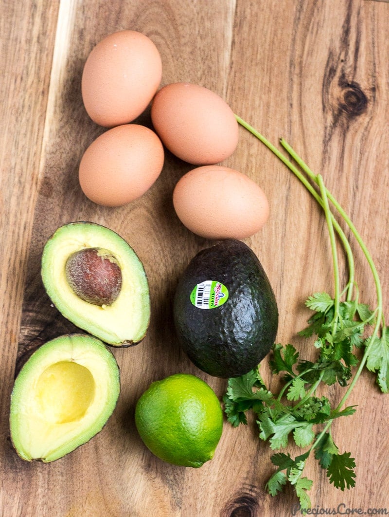 Ingredients for Healthy Avocado Egg Salad