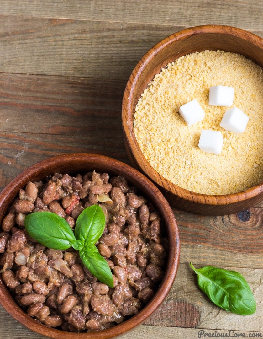 Garri and beans African food