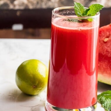 Watermelon Mint Juice - homemade