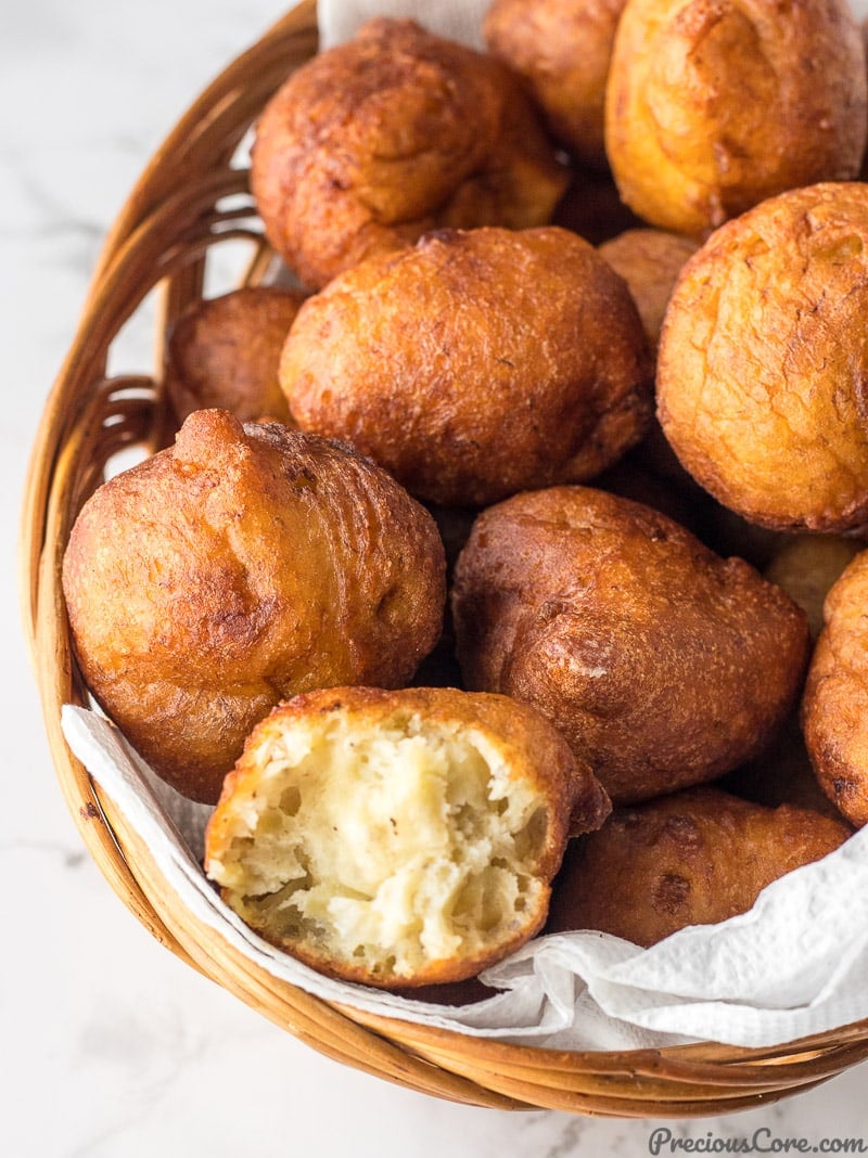 Banana fritters texture