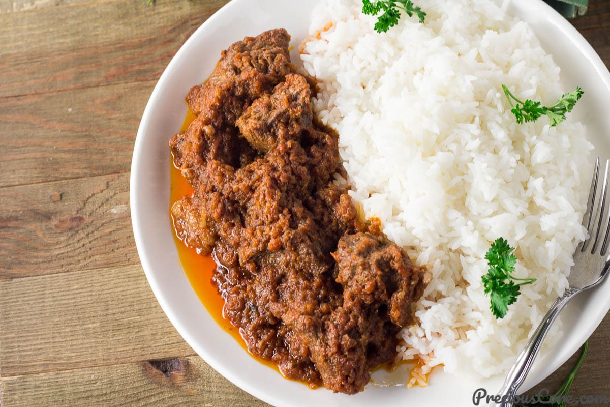 African Beef Stew and Rice Precious Core