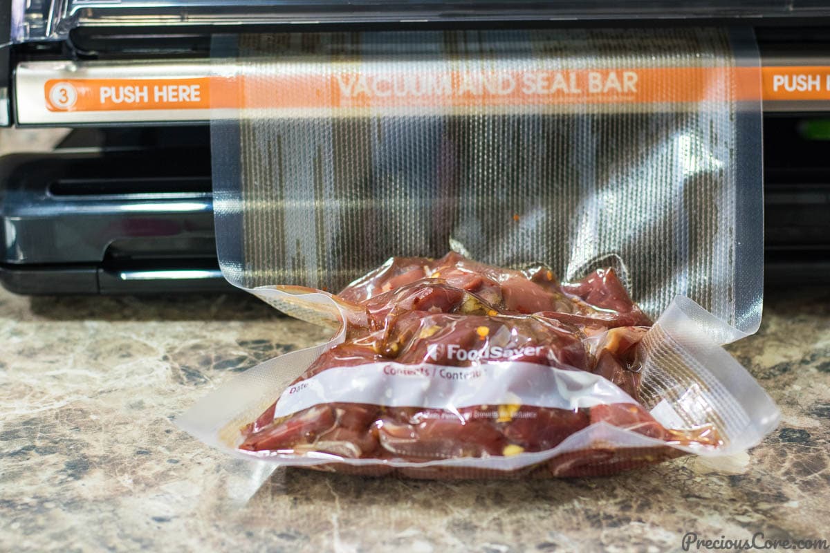 Vacuum sealed beef