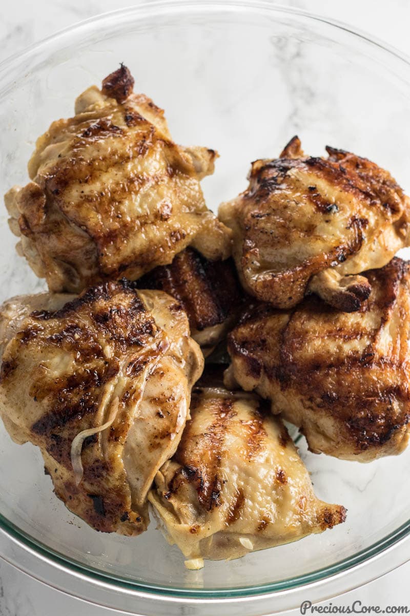 Grilled chicken for chicken yassa or poulet yassa