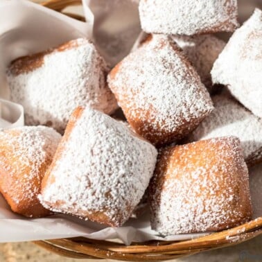 Basket of beignets.