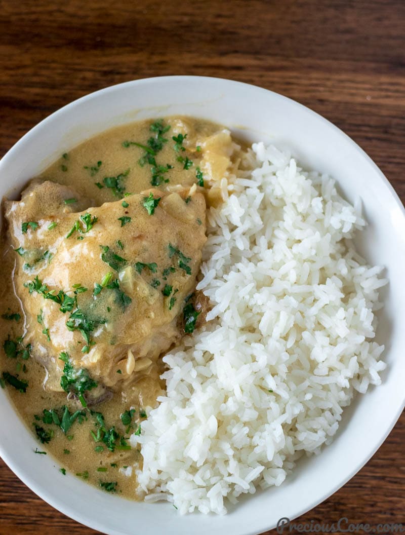 Pollo in salsa bianca