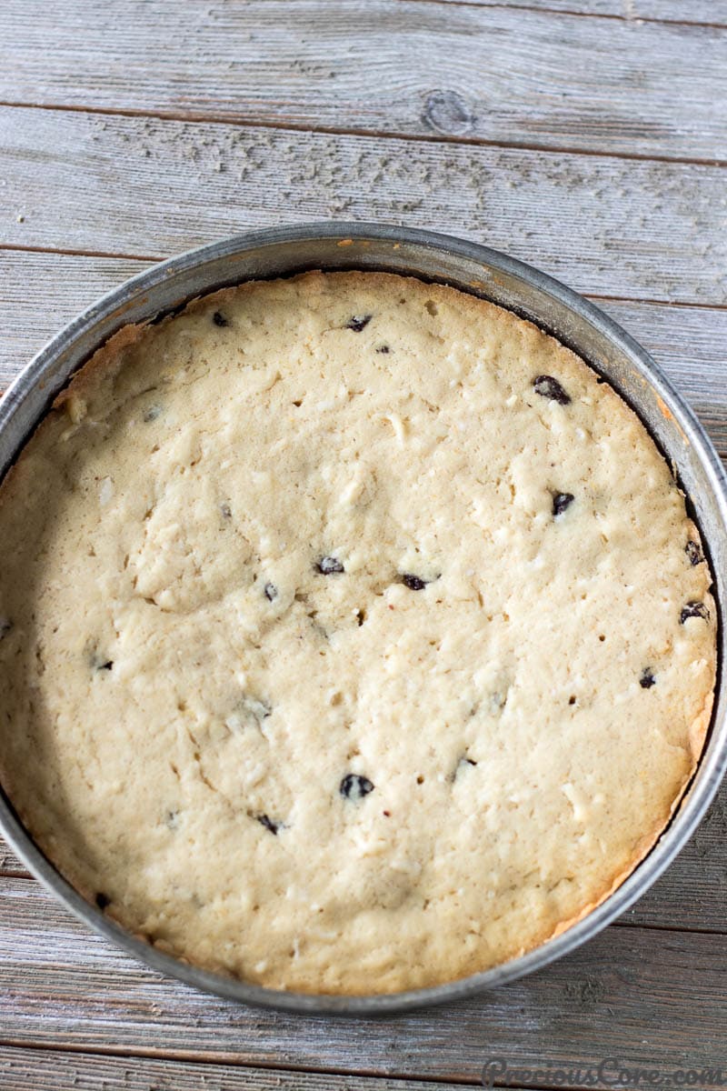 Christmas Fruit Cake in a cake pan.