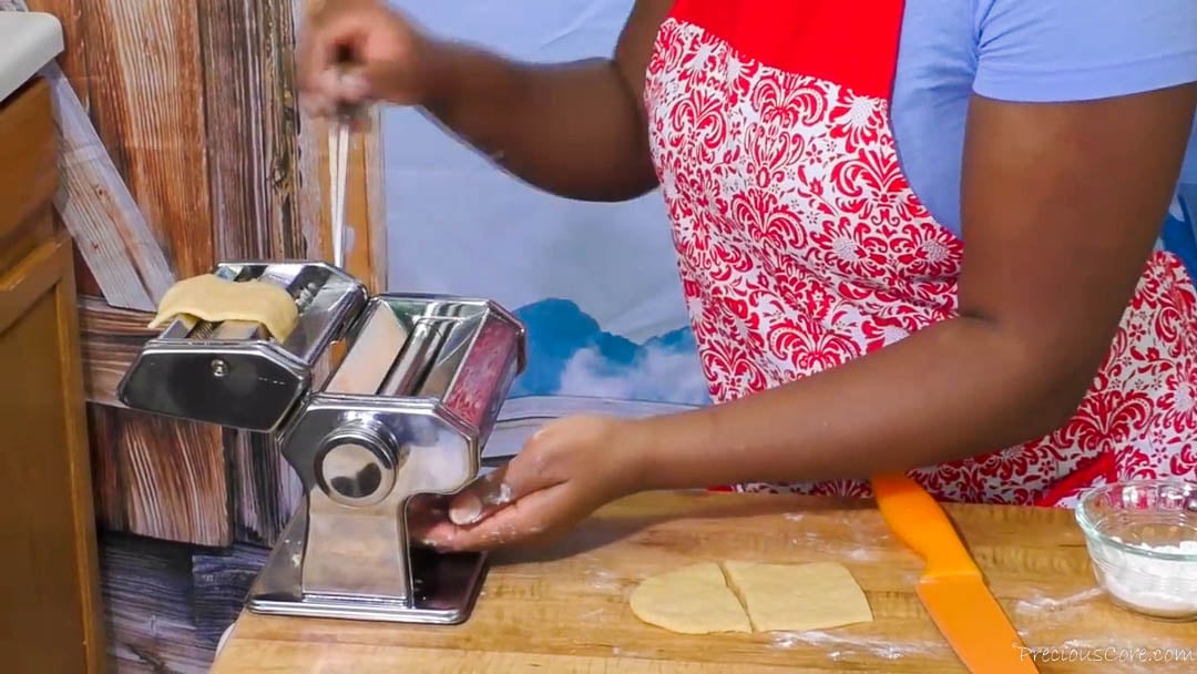 Using a Pasta Maker to Cut Chin Chin