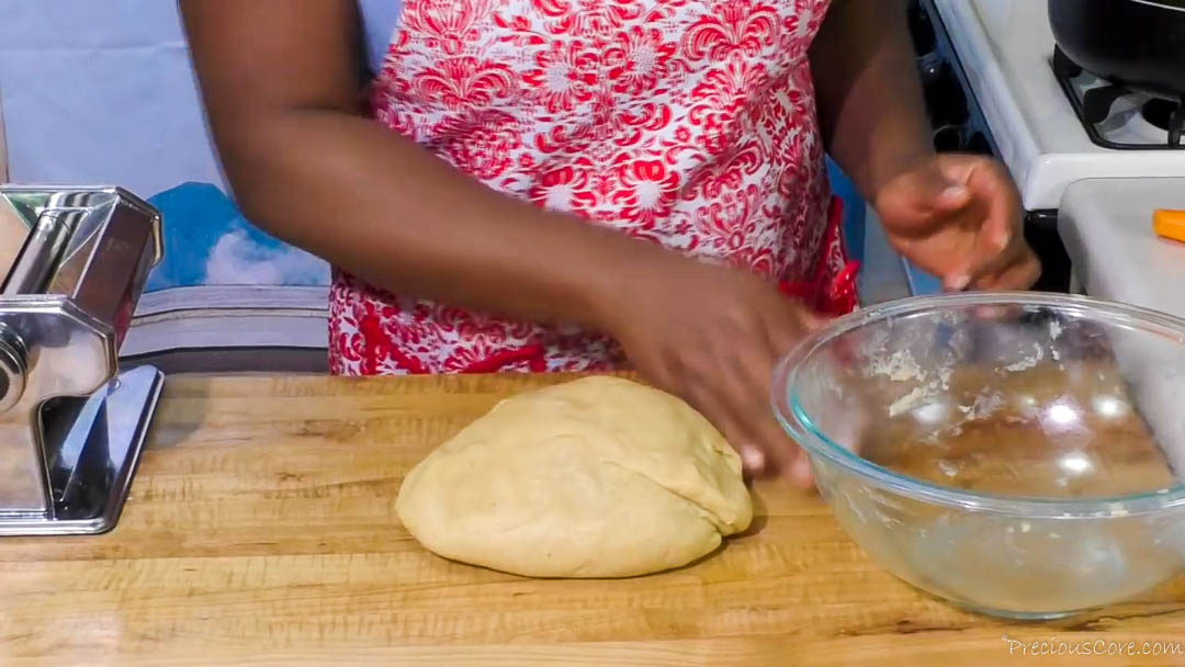 Chin Chin Dough on working Surface