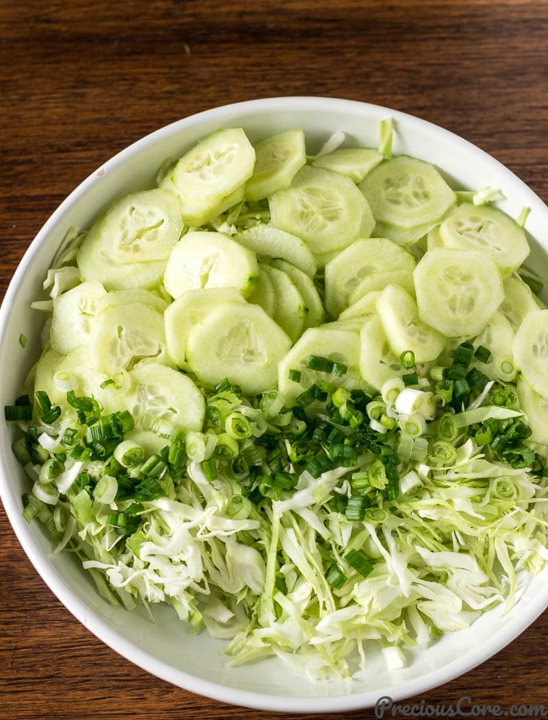 Ingredients for Cabbage Salad