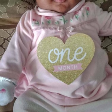 Baby one month photo