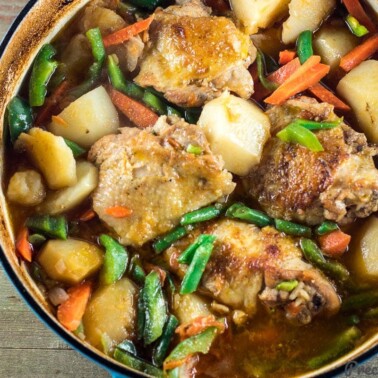Chicken and Potatoes in pot