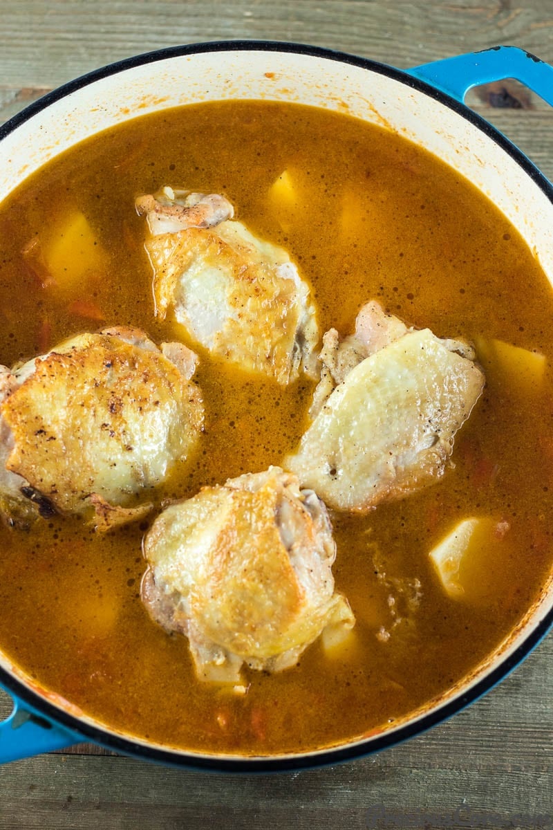 Chicken and Potatoes in tomato broth