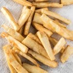 Yuca Fries on a paper towel.