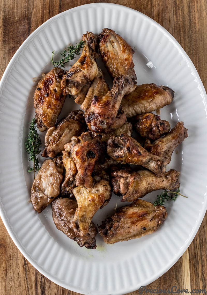 Chicken Wings on a serving tray