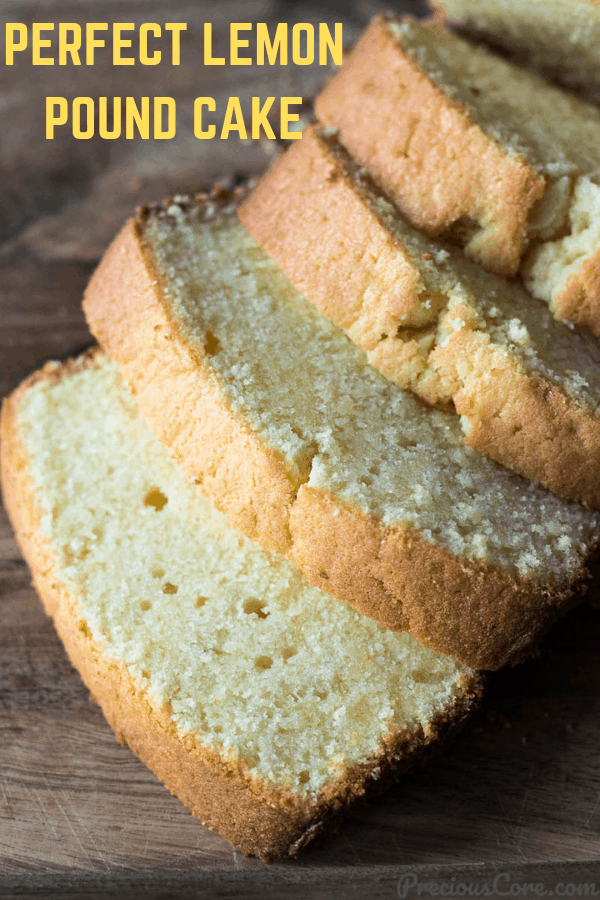Lemon Pound Cake slices