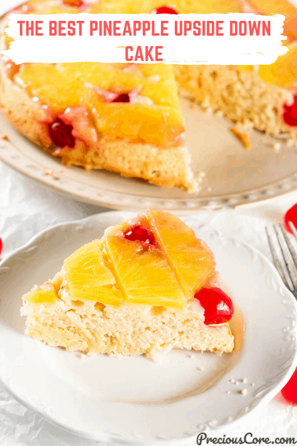 Upside Down Cake on a plate