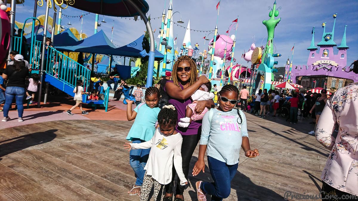 Mother and girls at Super Silly Funland