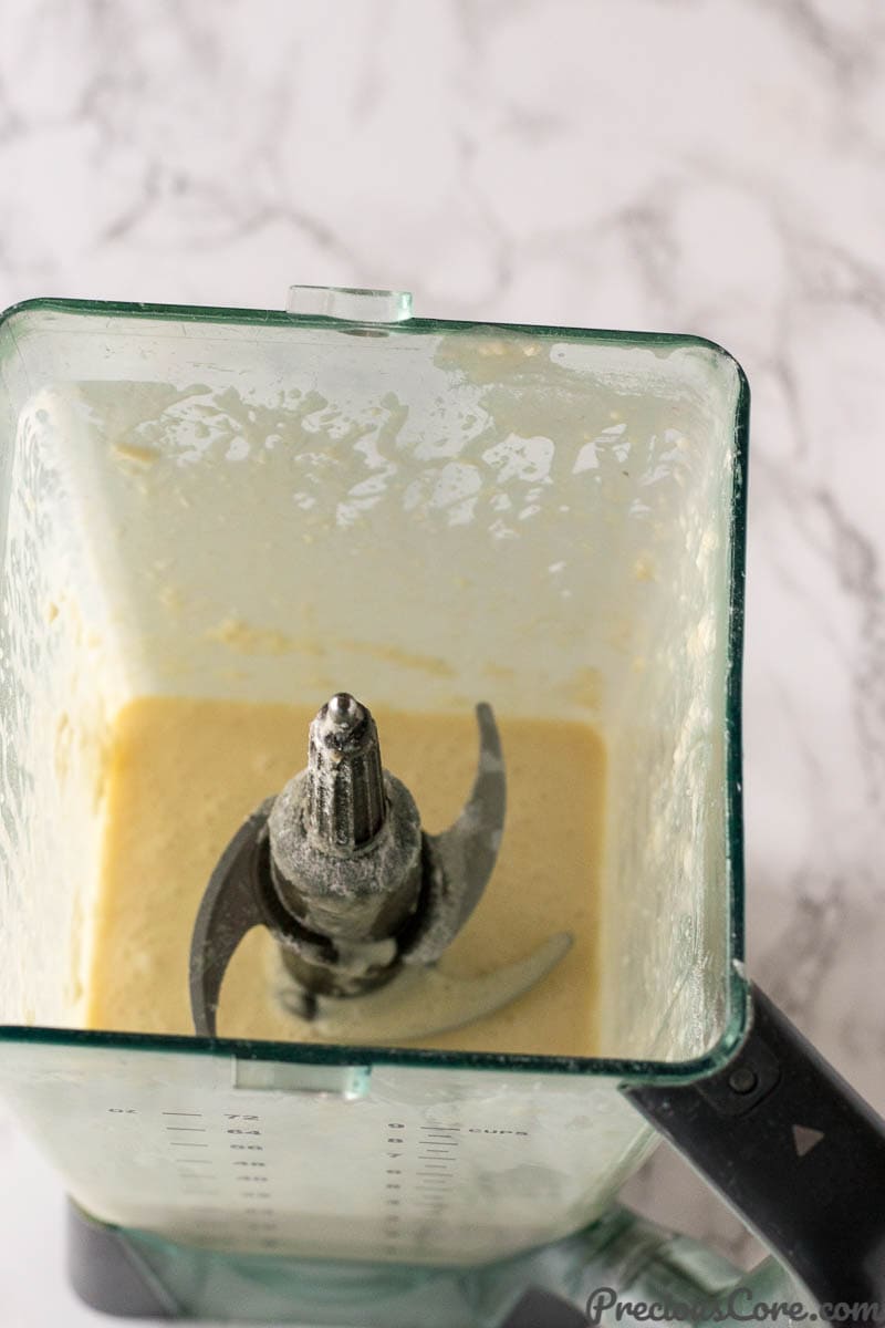 Crepes batter in a blender