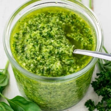 Green seasoning in a jar