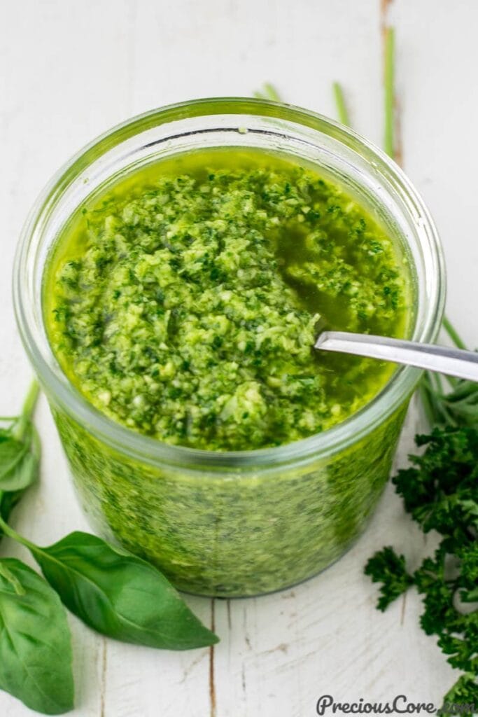 Green seasoning in a jar