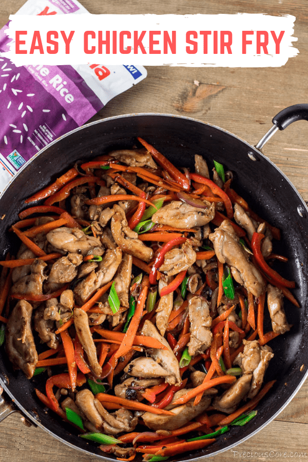 Chicken Stir Fry in a pan