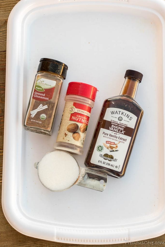 Sugar and spices for Challah Bread