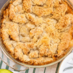 Apple pie with a streusel topping.