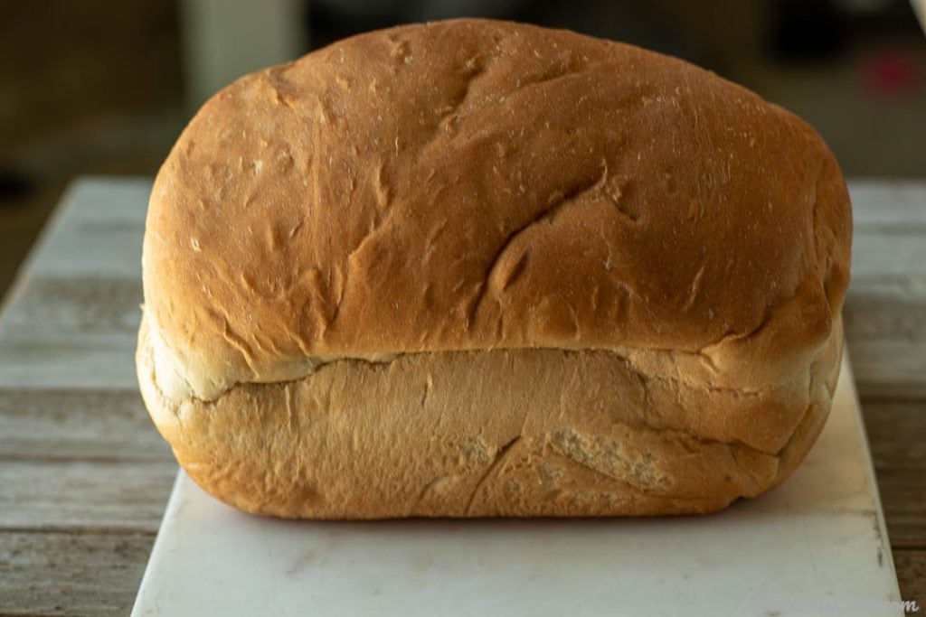 loaf of bread on a marble board