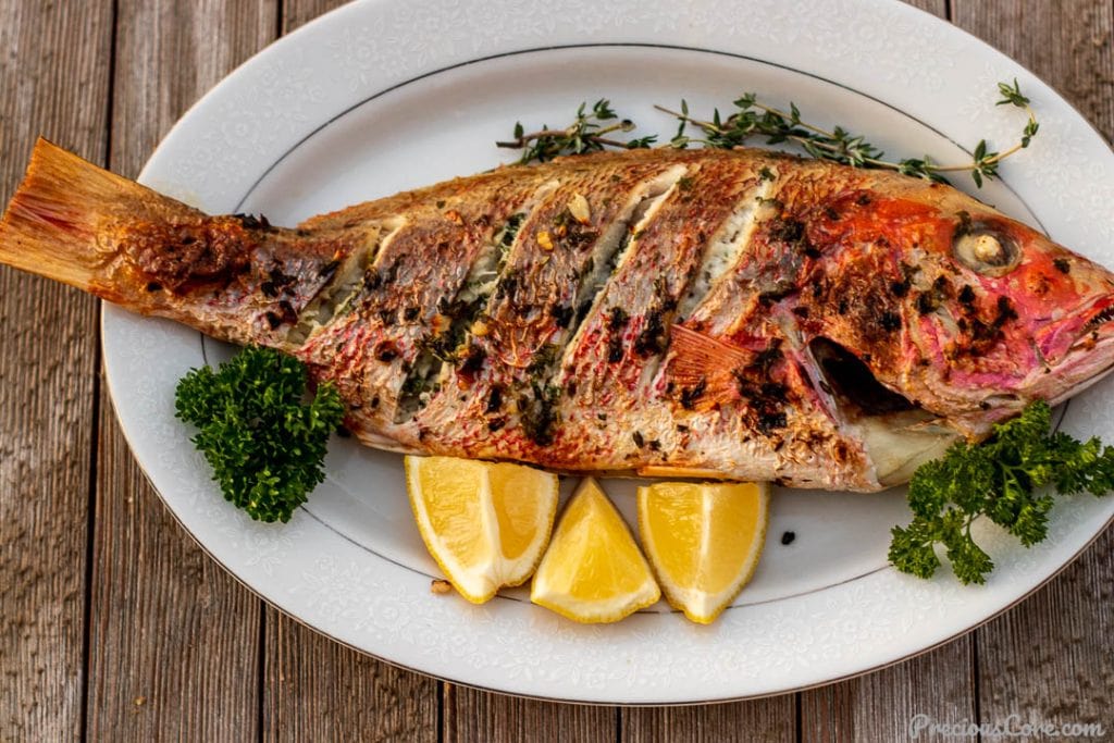 grilled whole fish in foil