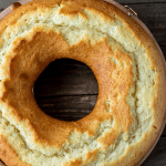 Yogurt cake in bundt pan