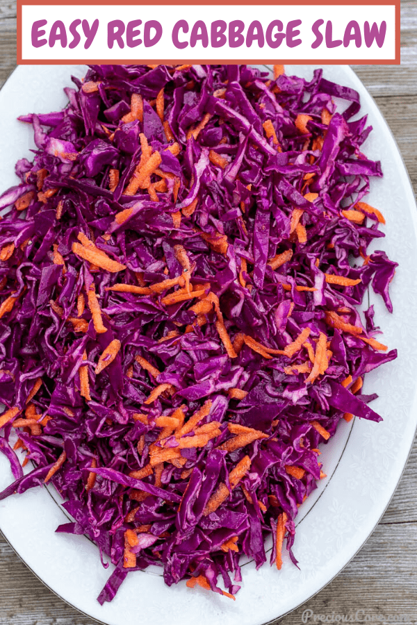 Red Cabbage Slaw How To Make Coleslaw With Red Cabbage (easy!)