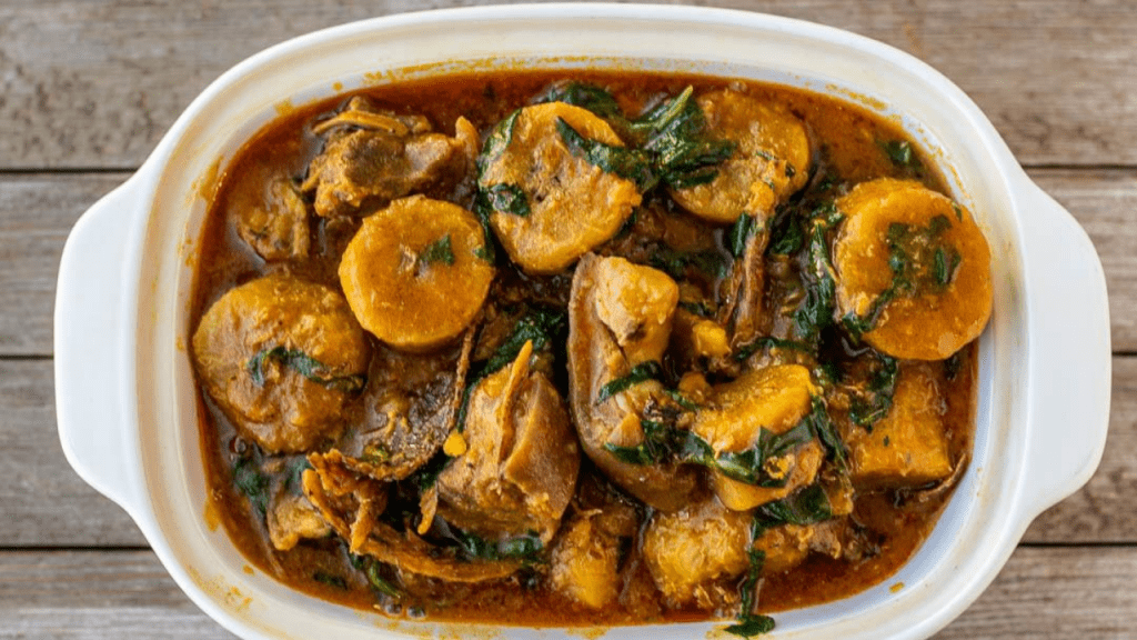 bowl of sese plantain or turning plantain