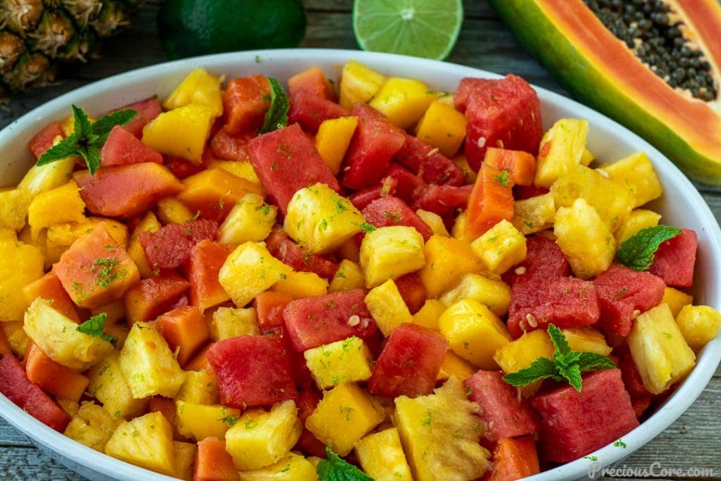 landscape picture of fruit salad