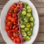 Cucumber Tomato and Onion Salad