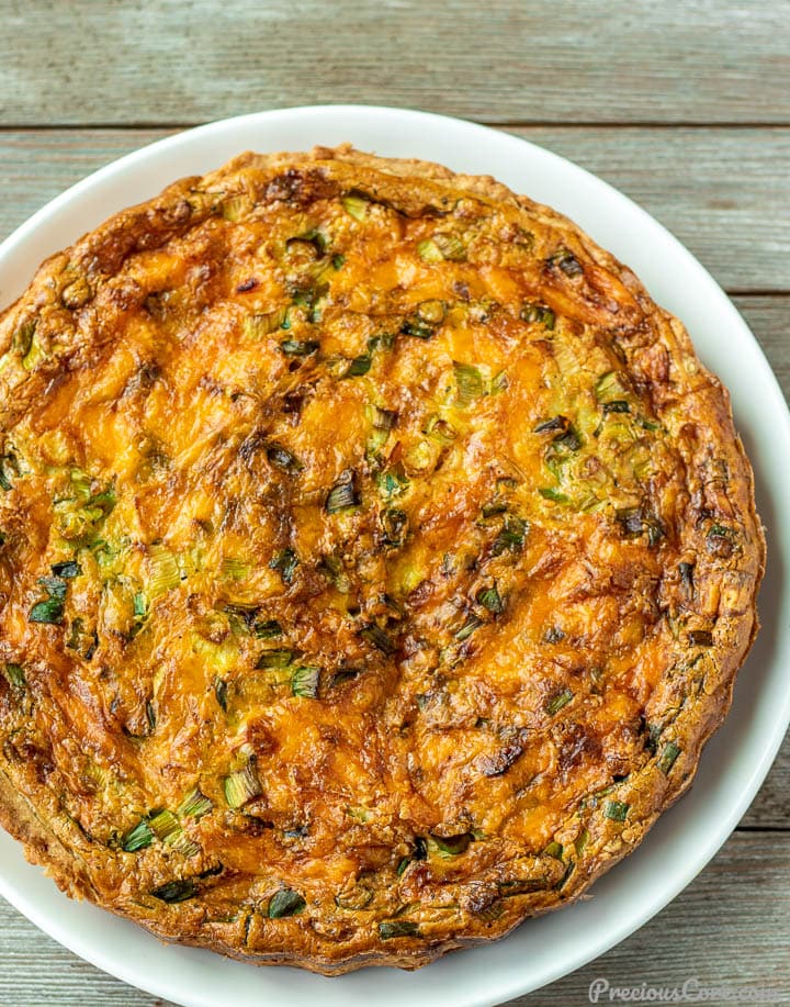 Easy quiche on a plate