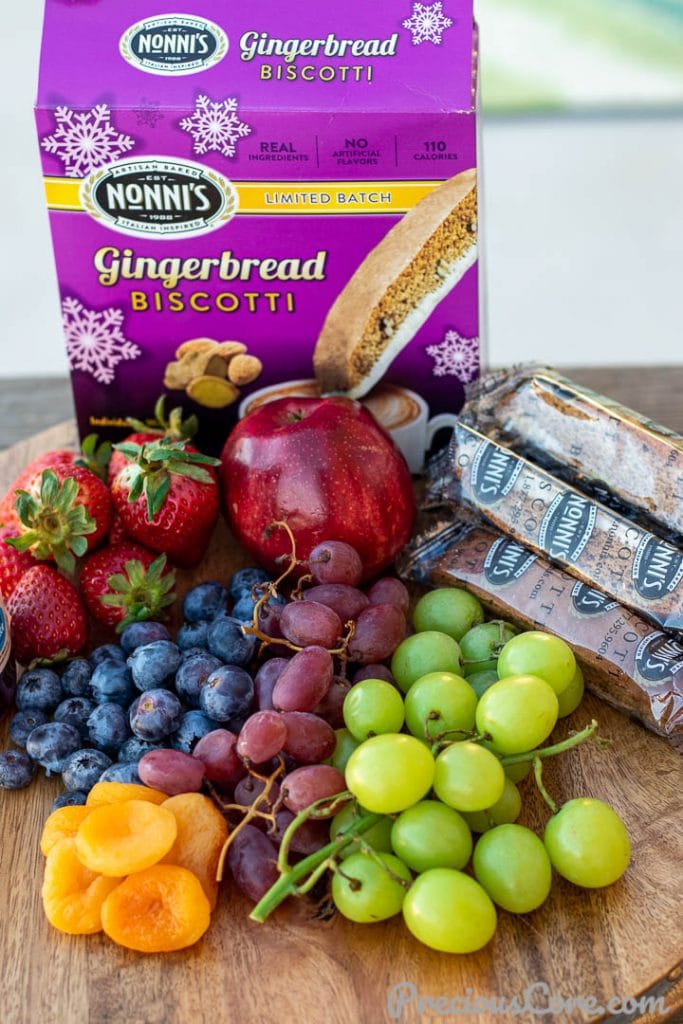 Fruits and Biscotti for charcuterie board