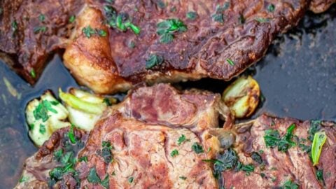 Pan seared ribeye top