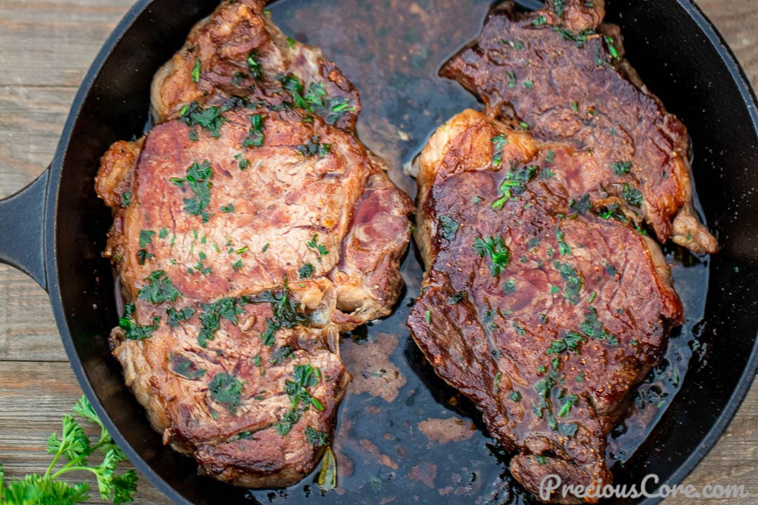 Pan Seared Ribeye Steak | Precious Core