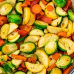 Sauteed vegetables in a braiser