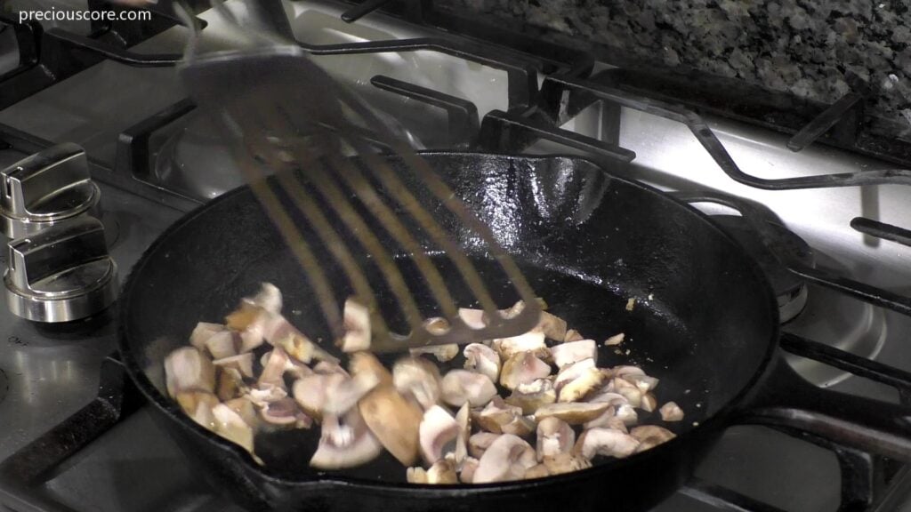 Mushrooms in skillet