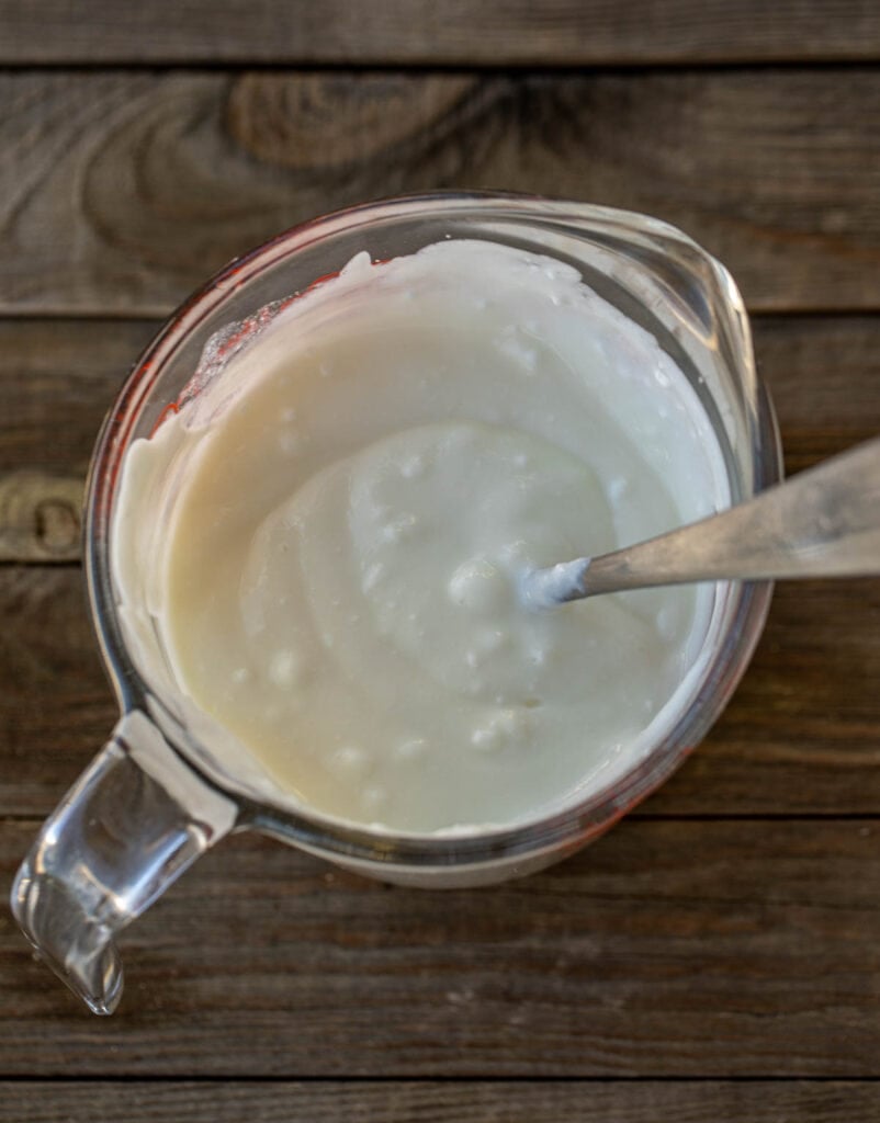 Yogurt dressing for ambrosia