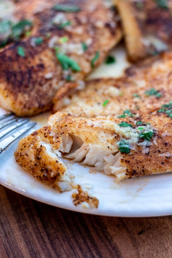 Flaky Lemon Butter Tilapia fish