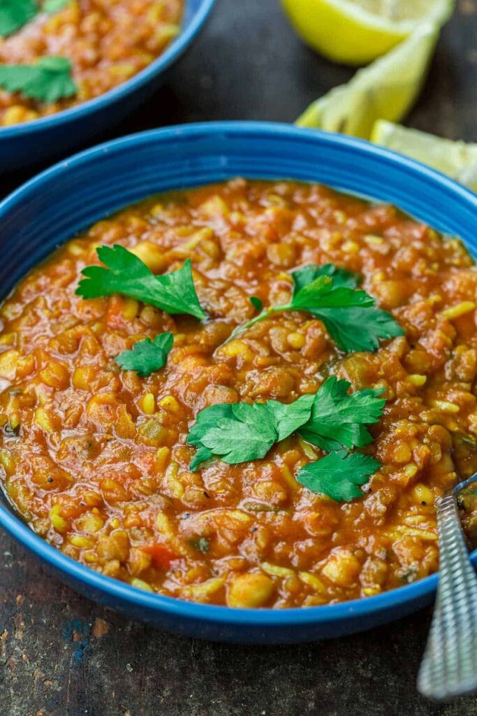 Harira in a Bowl. North Africandinner recipe