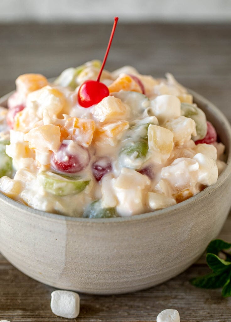 Ambrosia Salad in a bowl