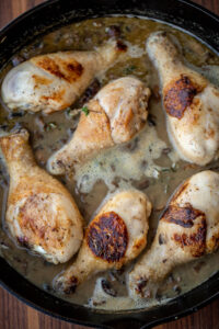 Chicken in a mushroom sauce