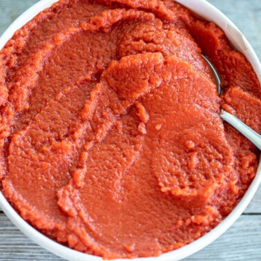Homemade Tomato Paste in a bowl