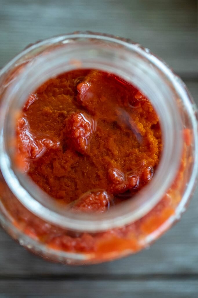 Tomato Paste in Mason Jar