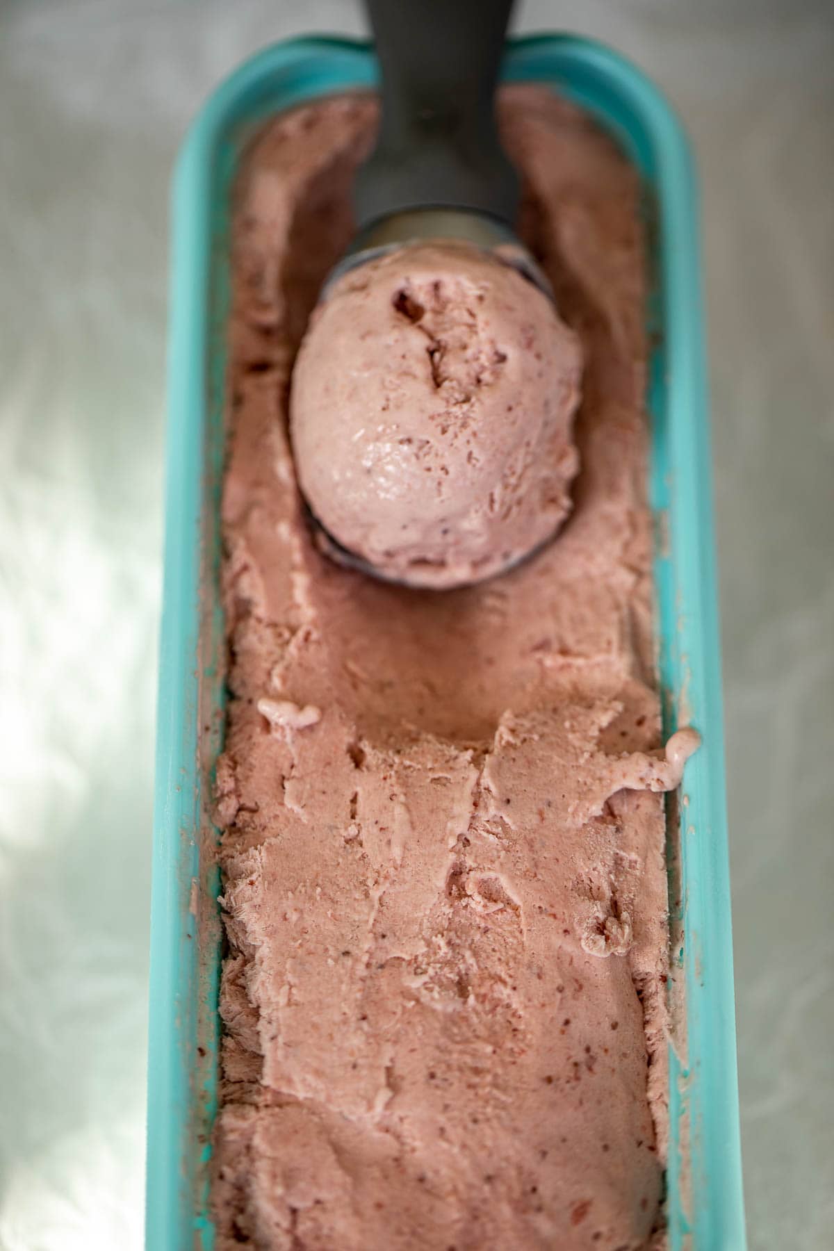 Scoop of ice cream in a bowl of ice cream