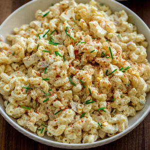 Bowl of macaroni salad